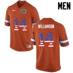 Men's Florida Gators #14 Chris Williamson NCAA Nike Orange USA Flag Fashion Authentic Stitched College Football Jersey IST0662TK